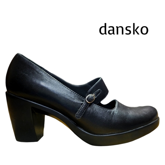 Dansko Shoes - Dansko Tara Leather Mary Jane Block Heel Shoe